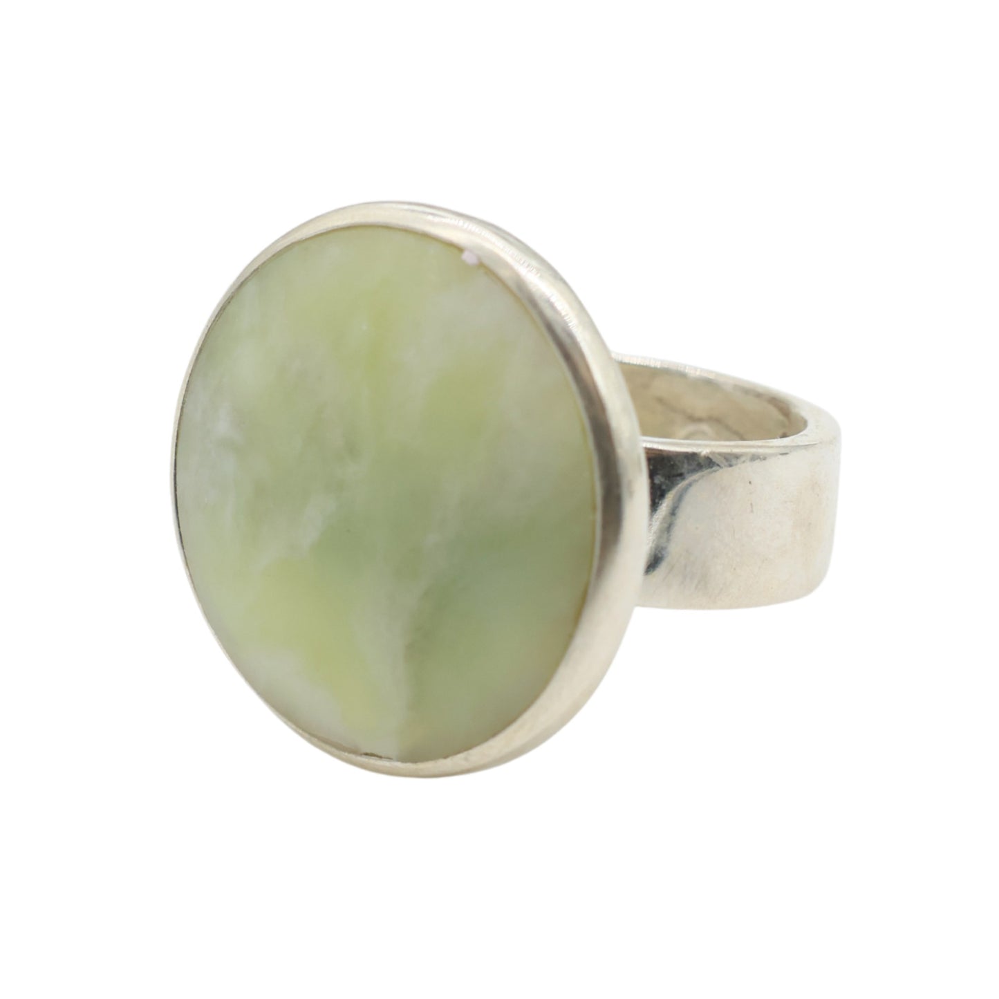 Adjustable Ring Made of Nephrite Jade from Poschiavo