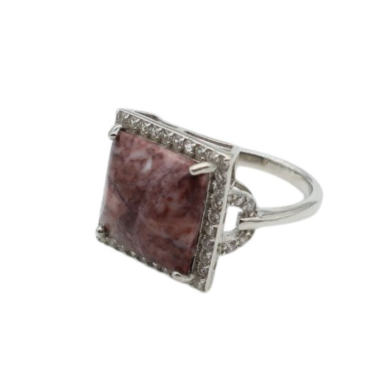 Anello donna in marmo Sassalbo rosso