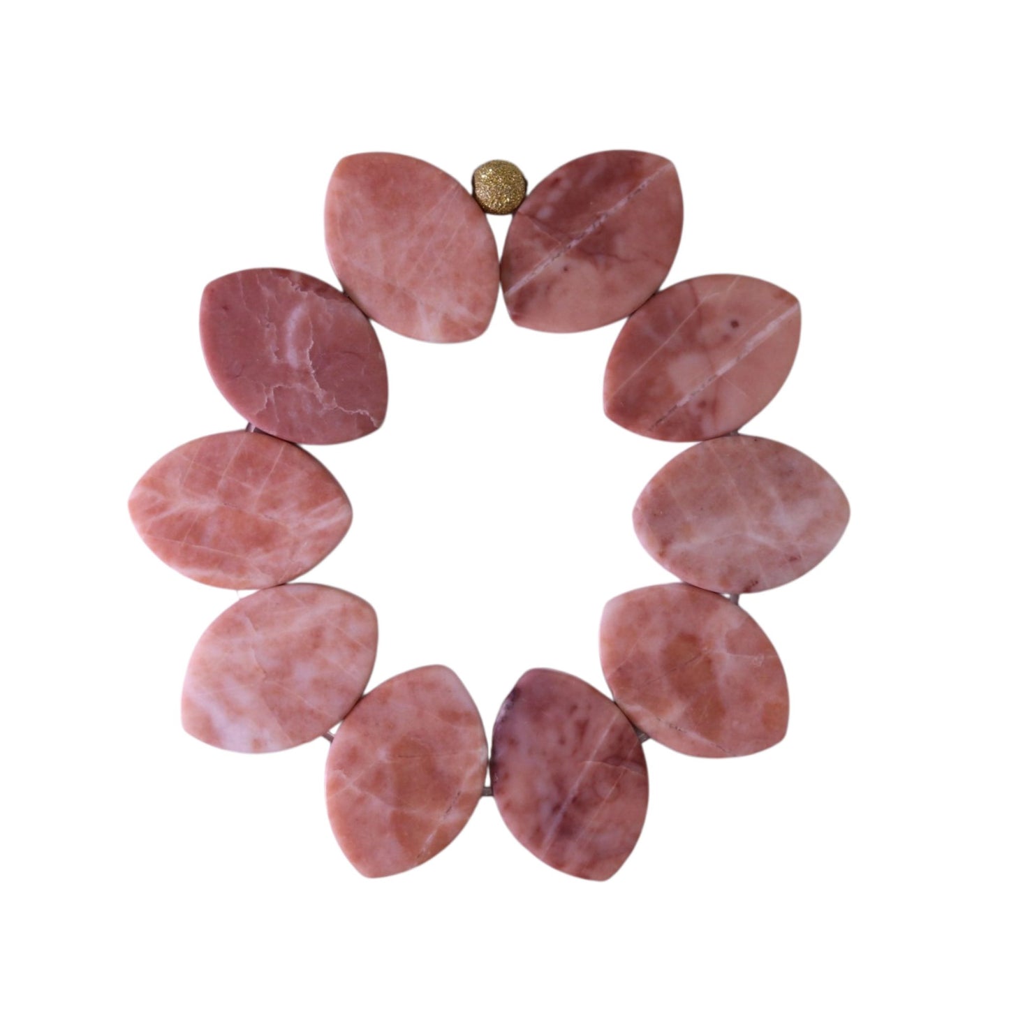 Braccialetto in marmo Sassalbo con motivo foglie