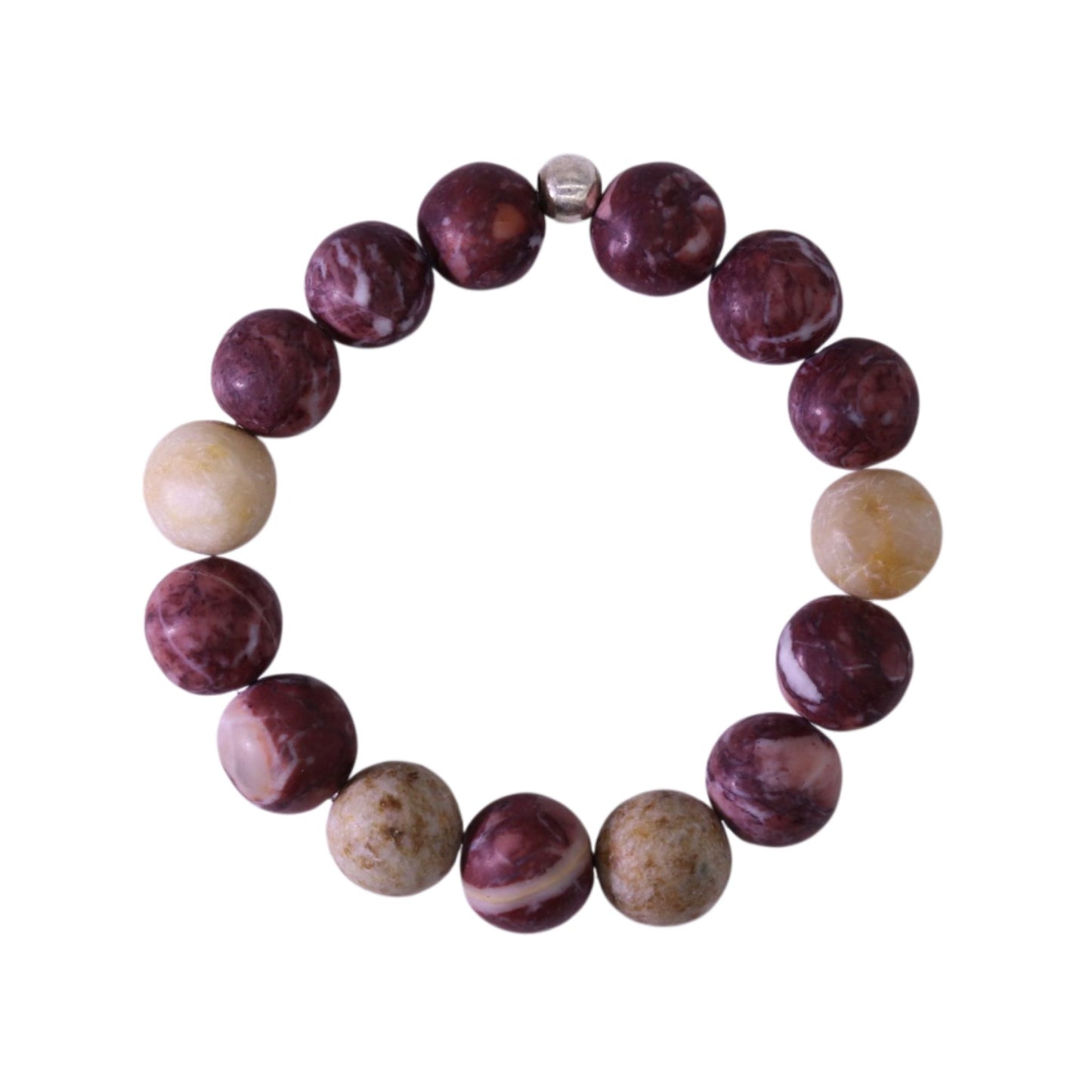 Braccialetto in marmo Sassalbo e pietra di lago della Valposchiavo