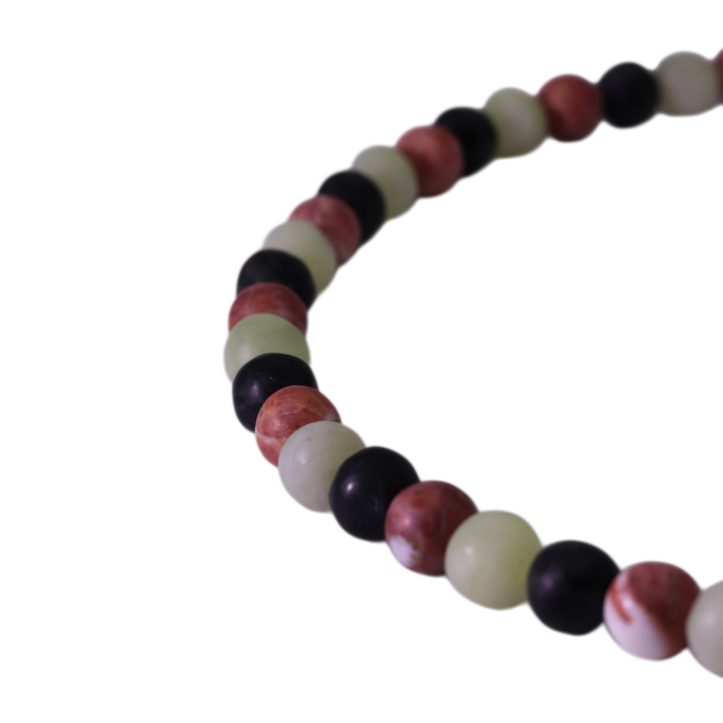 Necklace in Nephrite Jade, Sassalbo Marble & Serpentine