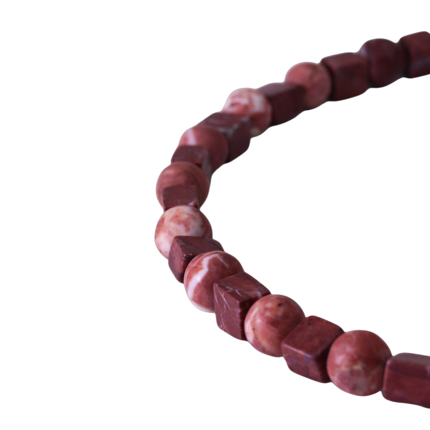 Necklace with Spheres and Cubes in Sassalbo Marble