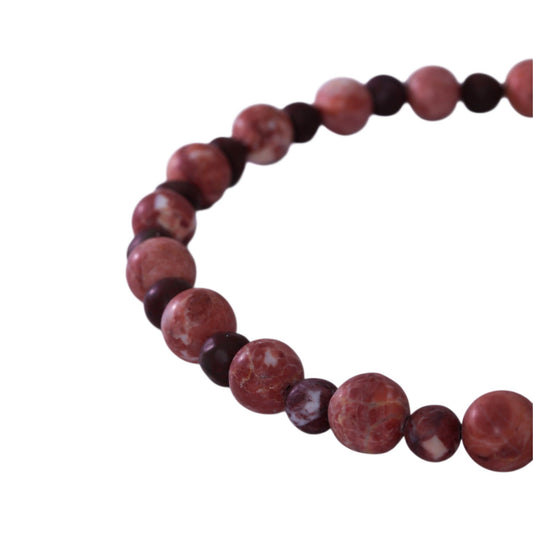 Necklace with Light & Dark Sassalbo Marble Beads