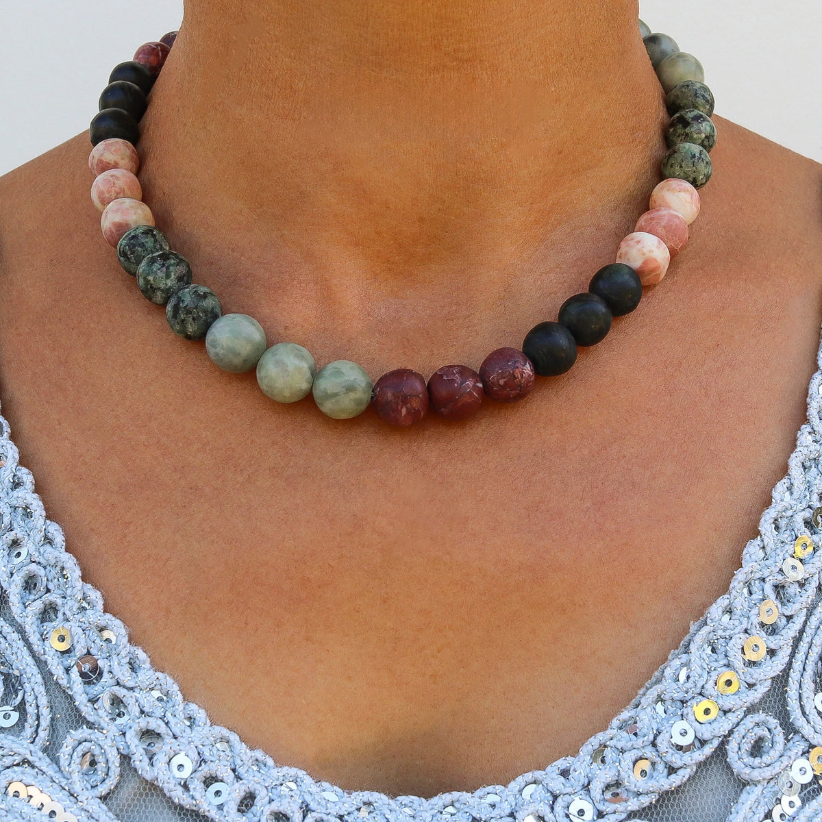 Necklace with Mixed Stones from Valposchiavo