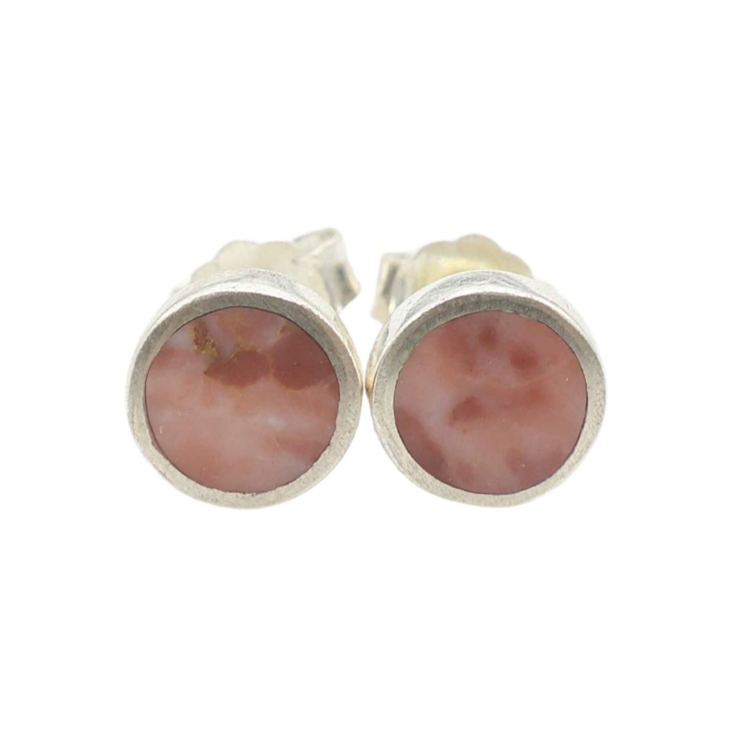 Earrings in Pink Mottled Sassalbo Marble
