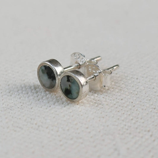 Earrings in Light Blue Lake Stone