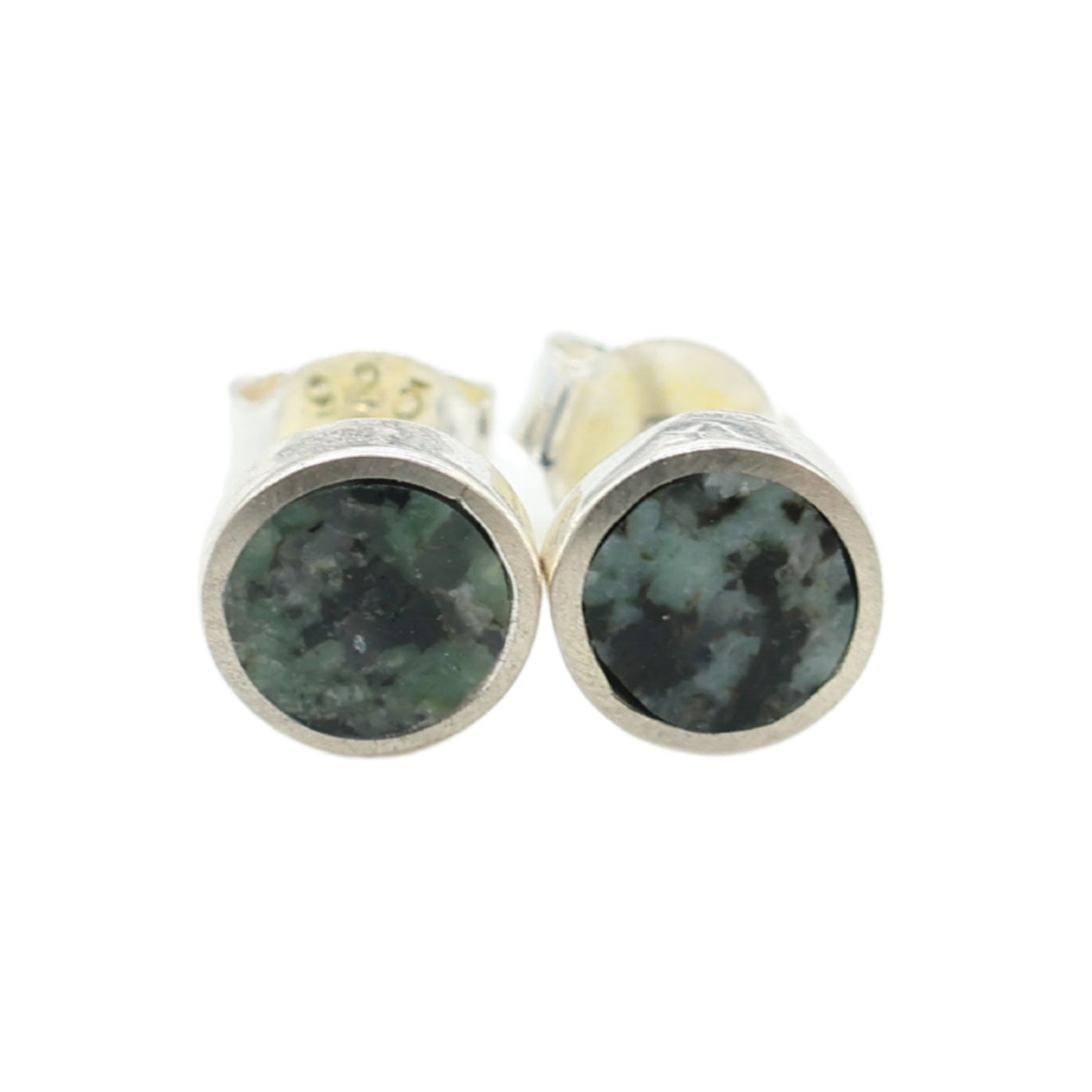Earrings in Mottled Light Blue Lake Stone | stoneart swiss