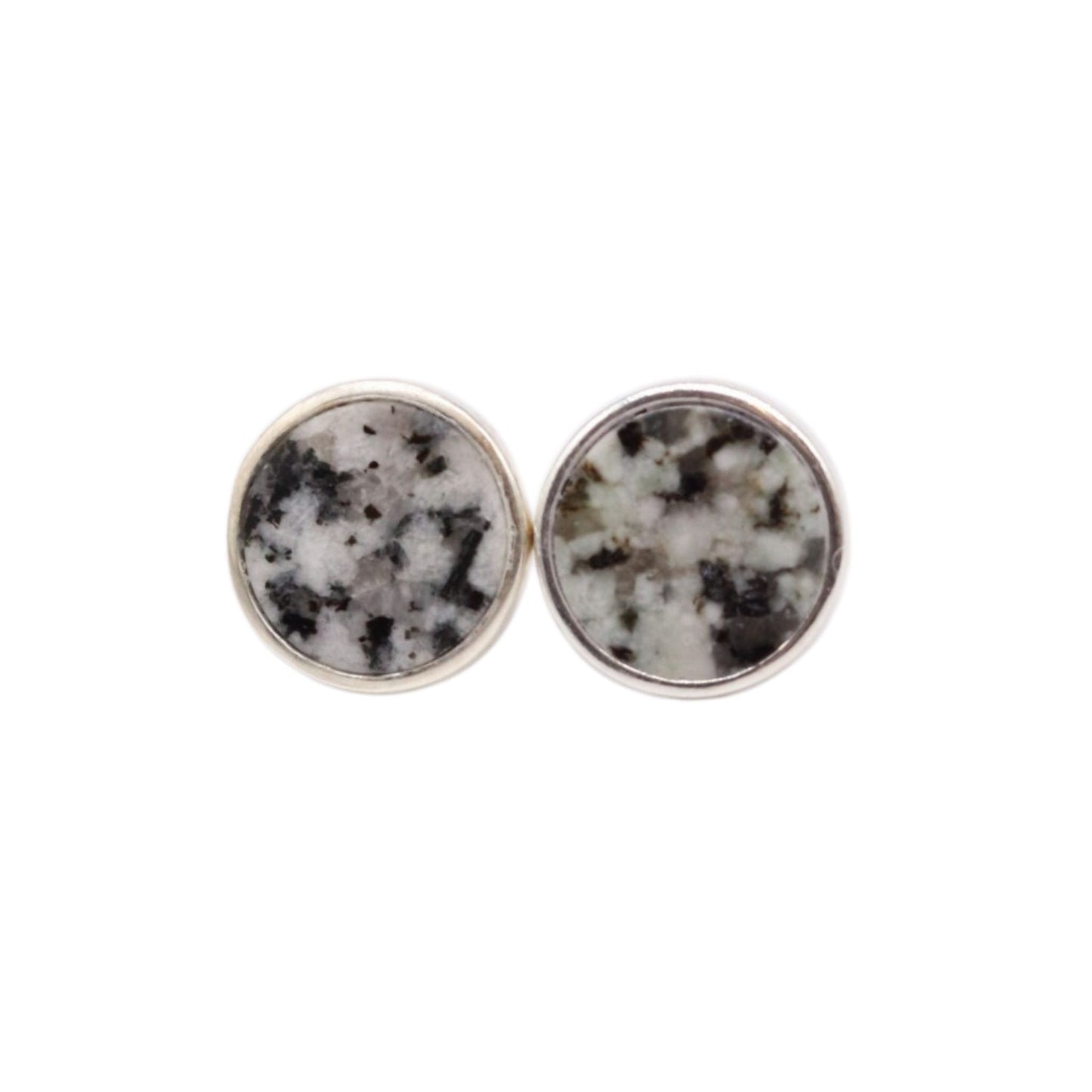 Orecchini in pietra di lago grigia
