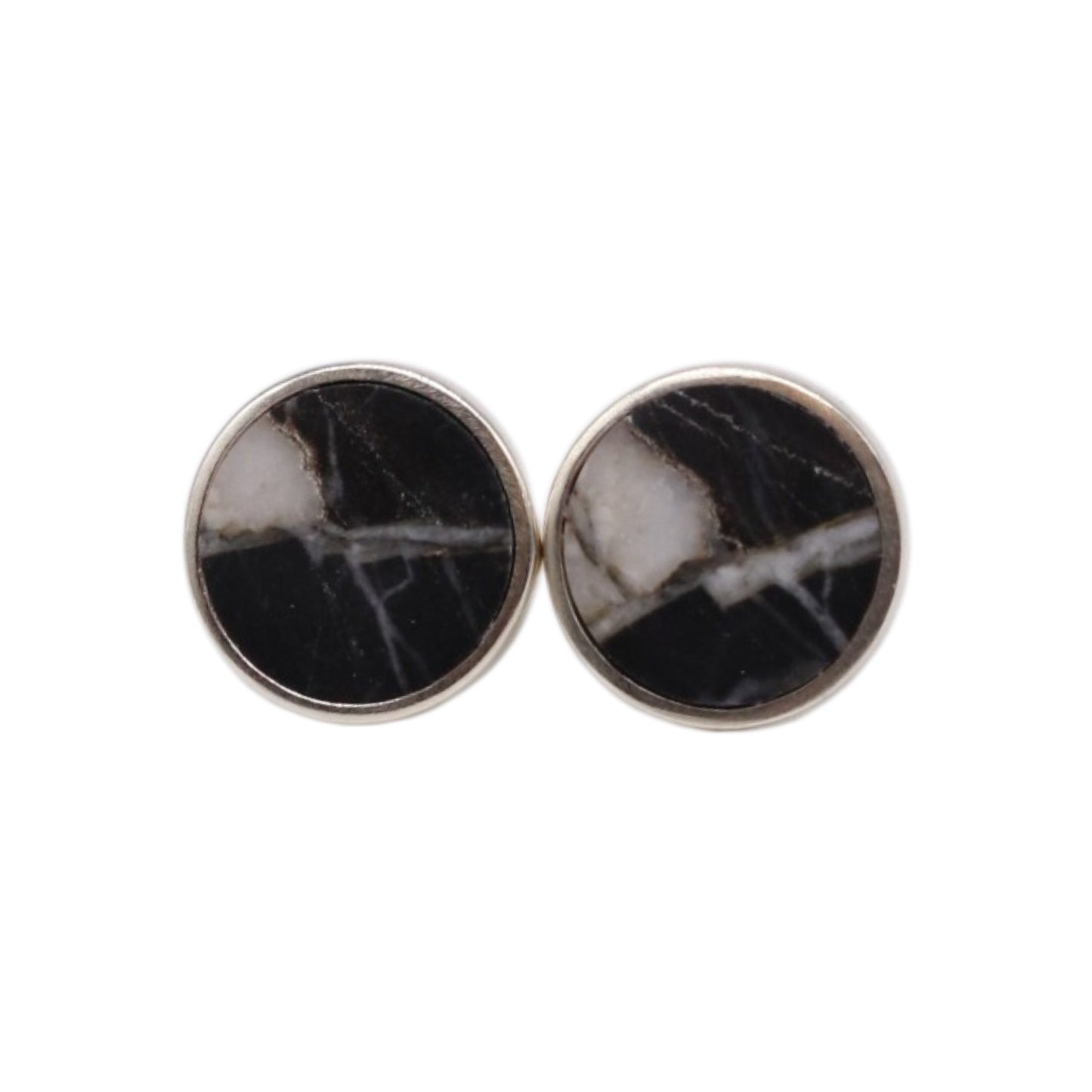 Large Earrings in Dark Lake Stone from Valposchiavo