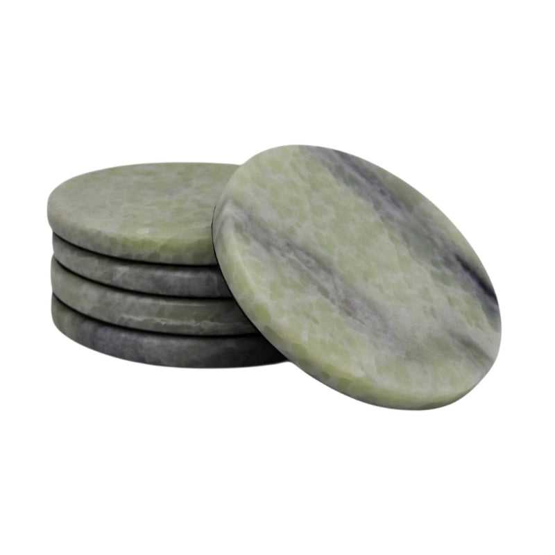 Light Nephrite Jade Coasters
