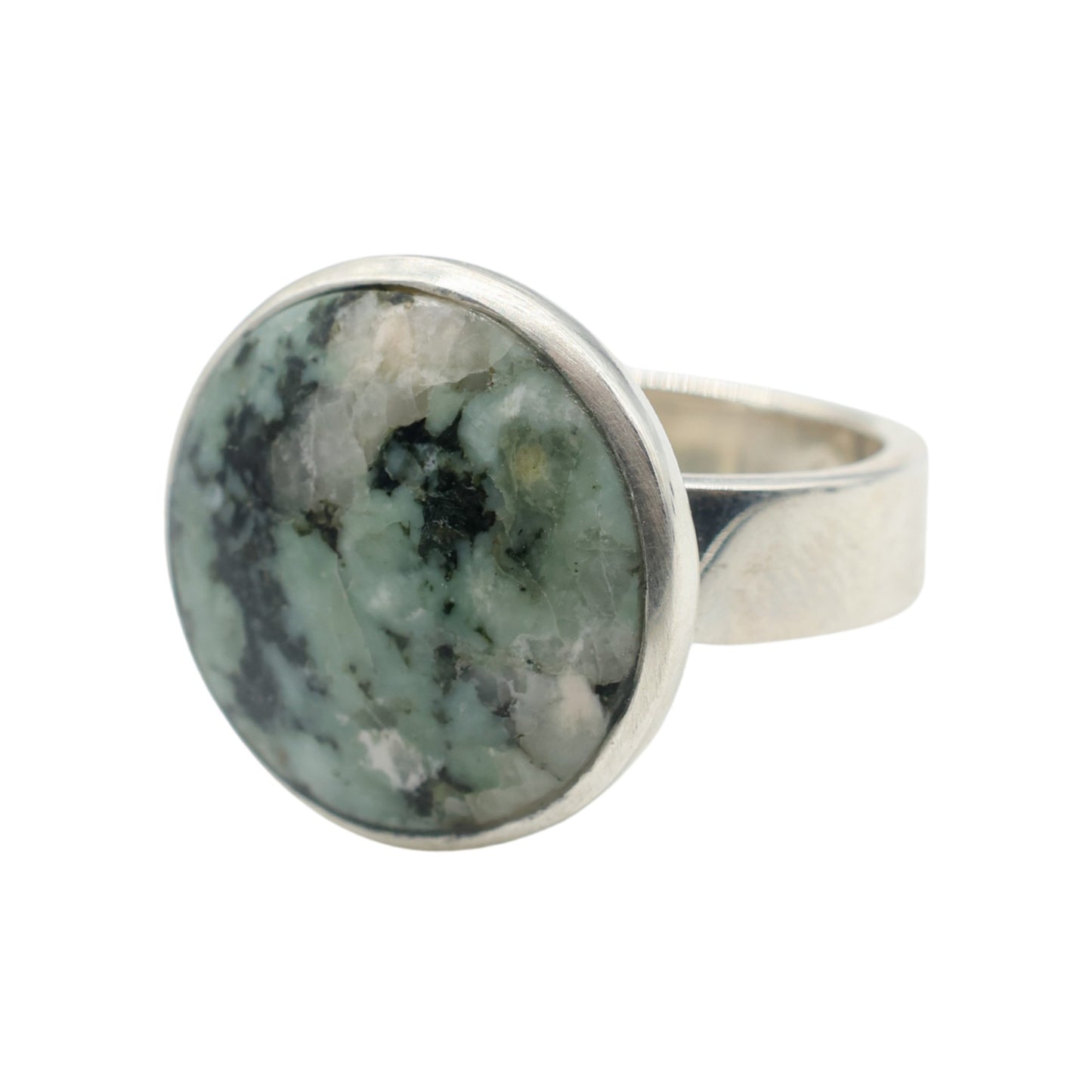 Adjustable Medium Ring with Light Blue Lake Stone from Valposchiavo