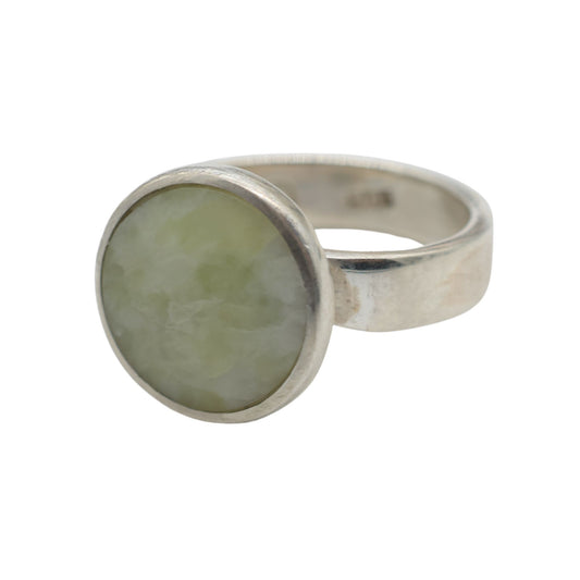 Adjustable Ring Made of Fine Nephrite Jade from Valposchiavo