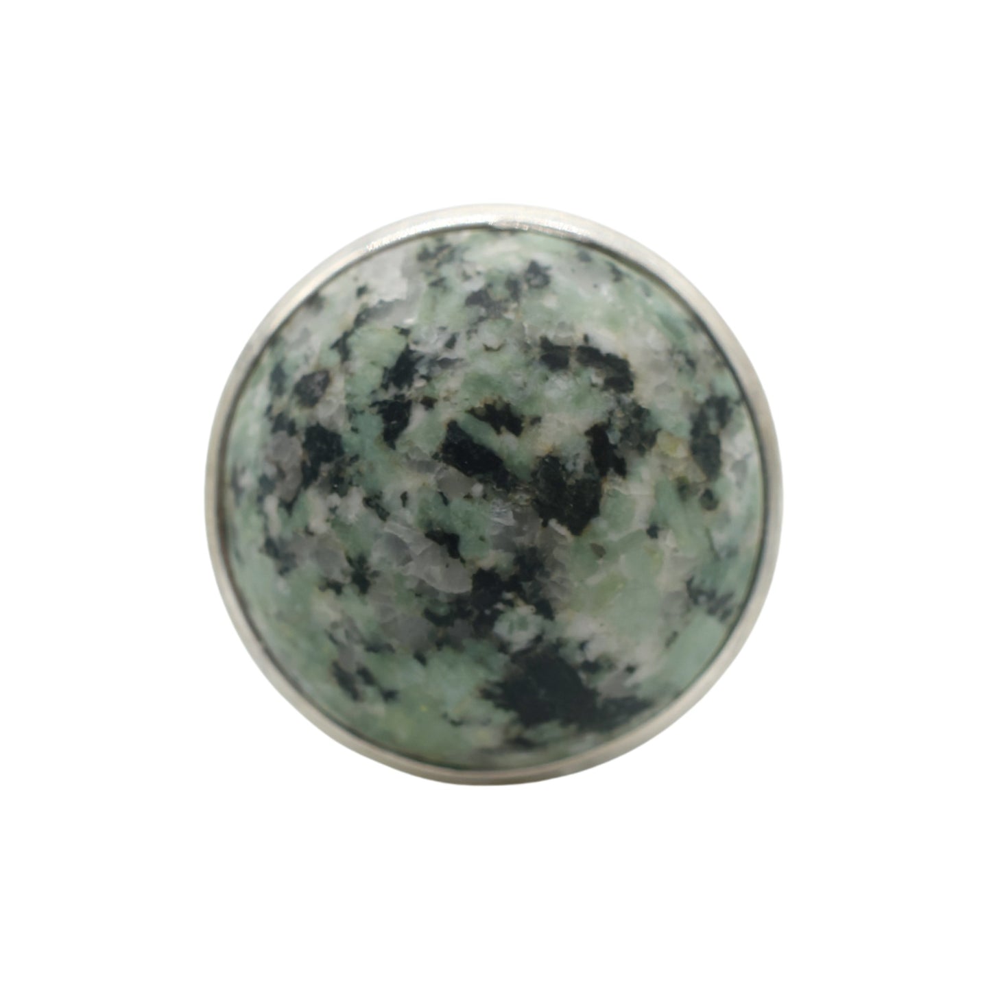 Adjustable Ring with Light Blue Lake Stone from Valposchiavo