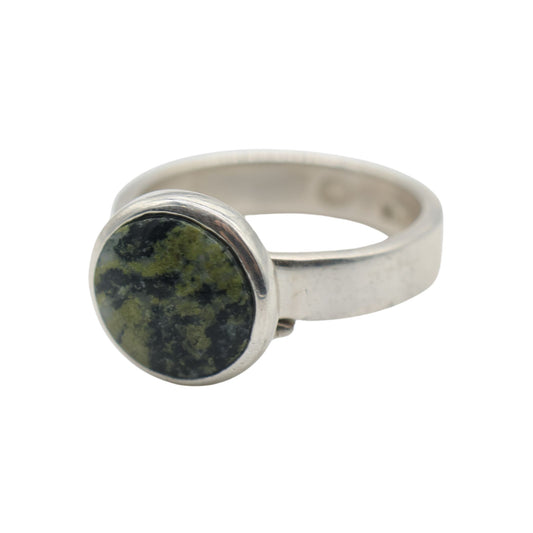 Adjustable Ring with Lake Stone from Valposchiavo