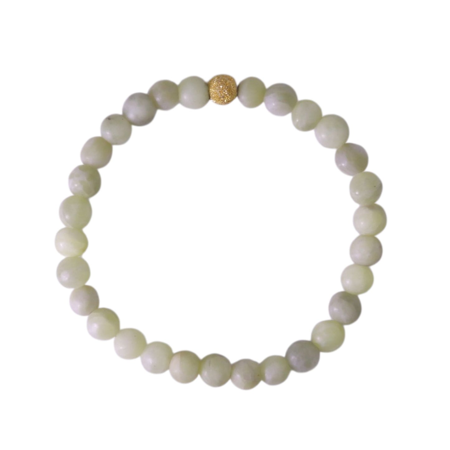 Armband aus Nephrit Jade mit vergoldetem Silberdetail