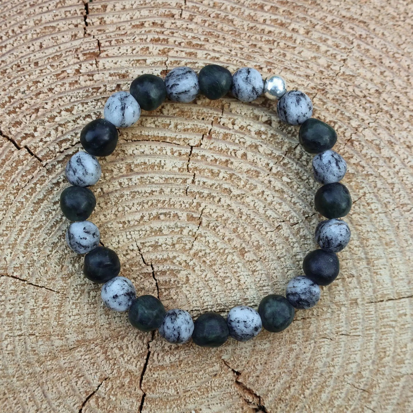 Bracelet in Serpentine & Granite from Valposchiavo