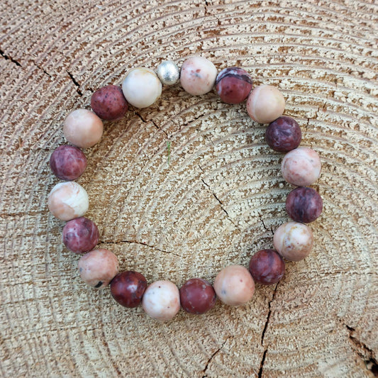 Bracelet with Light and Dark Sassalbo Marble Beads