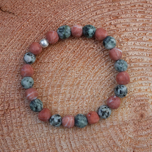 Bracelet in Sassalbo Marble & Green Lake Stone