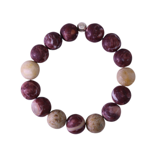 Armband aus Sassalbo Marmor und Seenstein aus der Valposchiavo