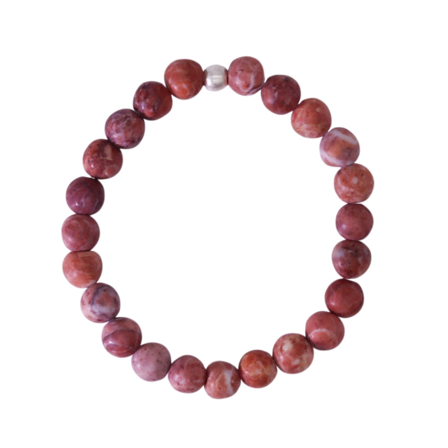 Bracelet with Red Sassalbo Marble Beads