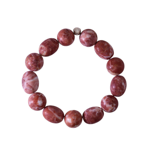 Bracelet with Spheres Made of Sassalbo Marble from Valposchiavo