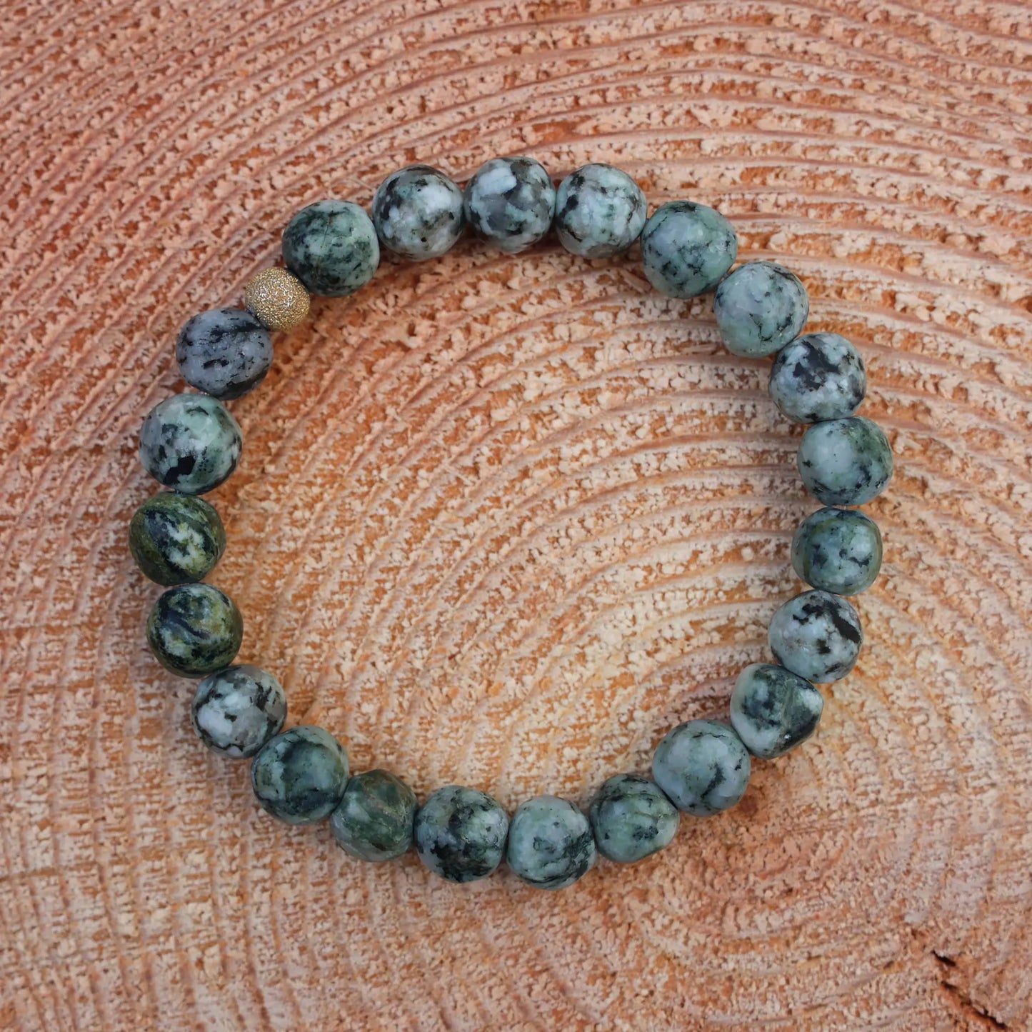 Bracelet Made from Aqua Green Lake Stone from Valposchiavo