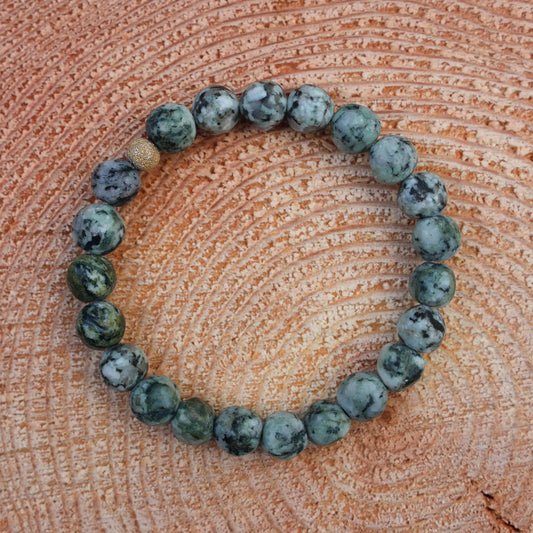 Bracelet Made from Aqua Green Lake Stone from Valposchiavo