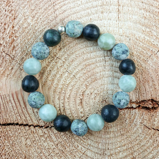 Bracelet Made of Serpentine, Nephrite Jade & Lake Stone from Valposchiavo