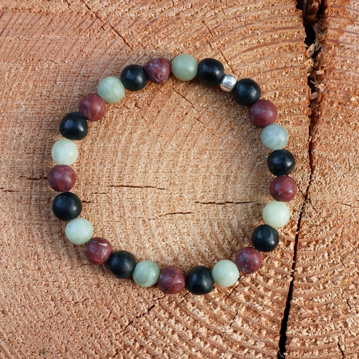 Men's Bracelet with Natural Stones from Valposchiavo