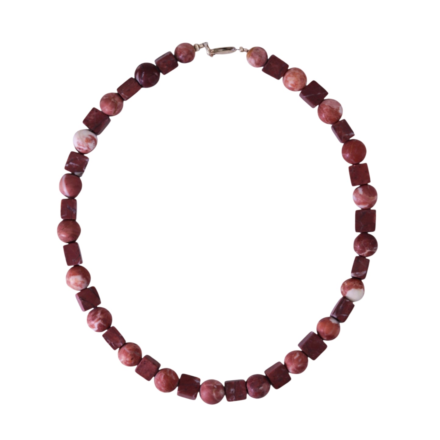 Necklace with Spheres and Cubes in Sassalbo Marble