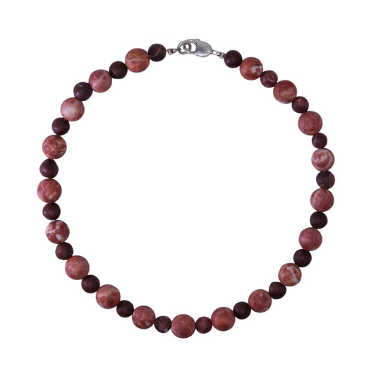 Halskette mit Kugeln aus hellem und dunklem Sassalbo-Marmor