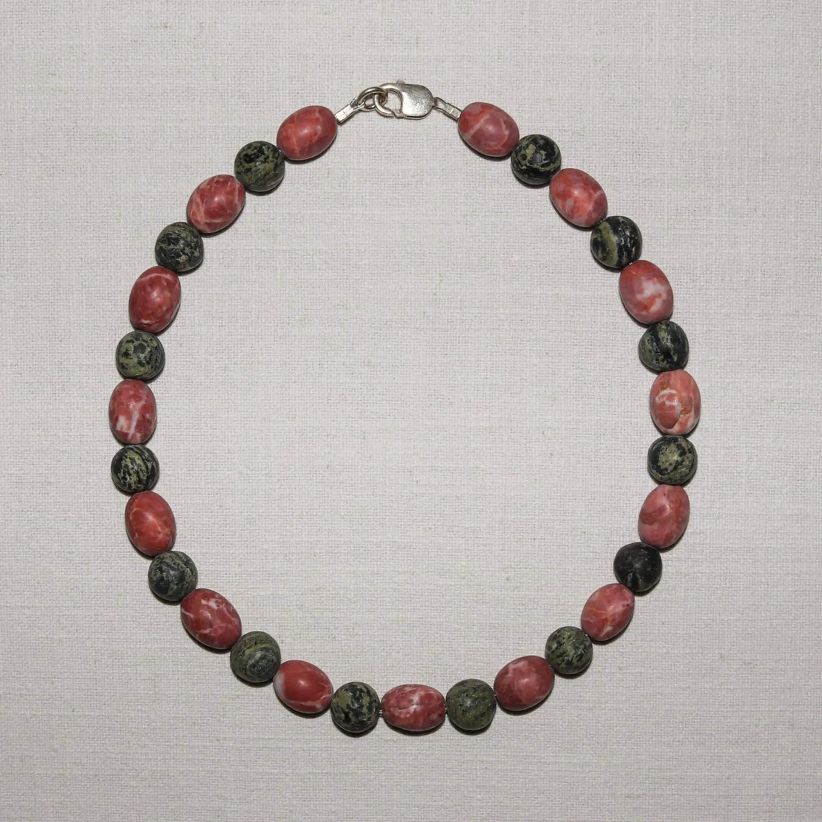 Necklace in Sassalbo Marble & Moss Green Lake Stone