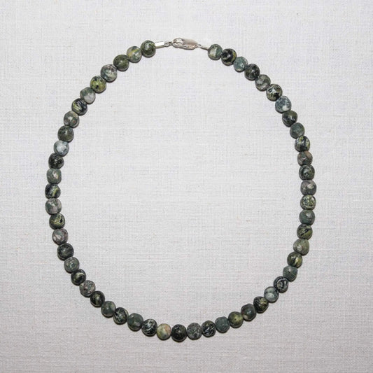 Necklace in Green Lake Stone from Valposchiavo