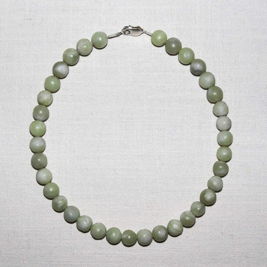 Elegant Necklace Made from Fine Valposchiavo Nephrite Jade