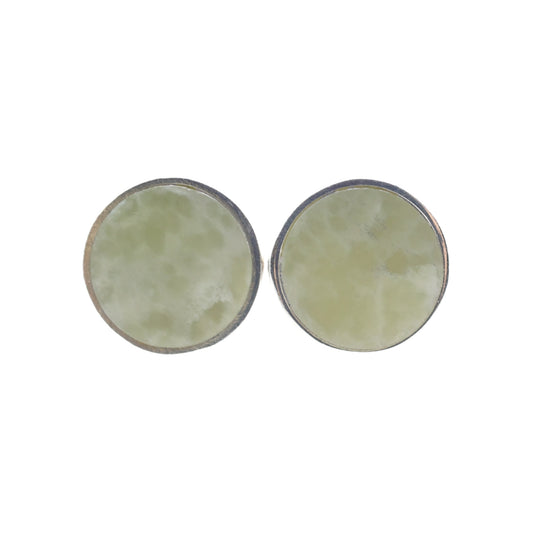 Large Nephrite Jade Earrings from Valposchiavo