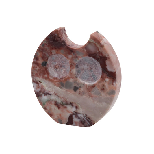 Decorative Stone Owl in Sassalbo Marble from Valposchiavo