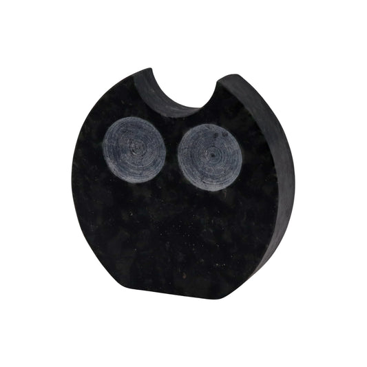 Decorative Stone Owl in Black Serpentine from Valposchiavo