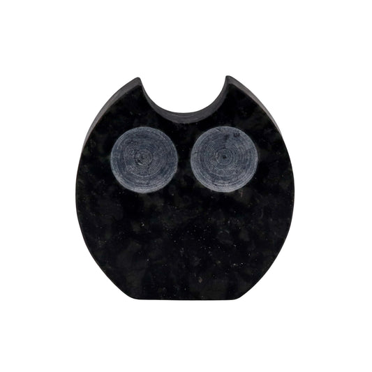 Decorative Stone Owl in Black Serpentine from Valposchiavo