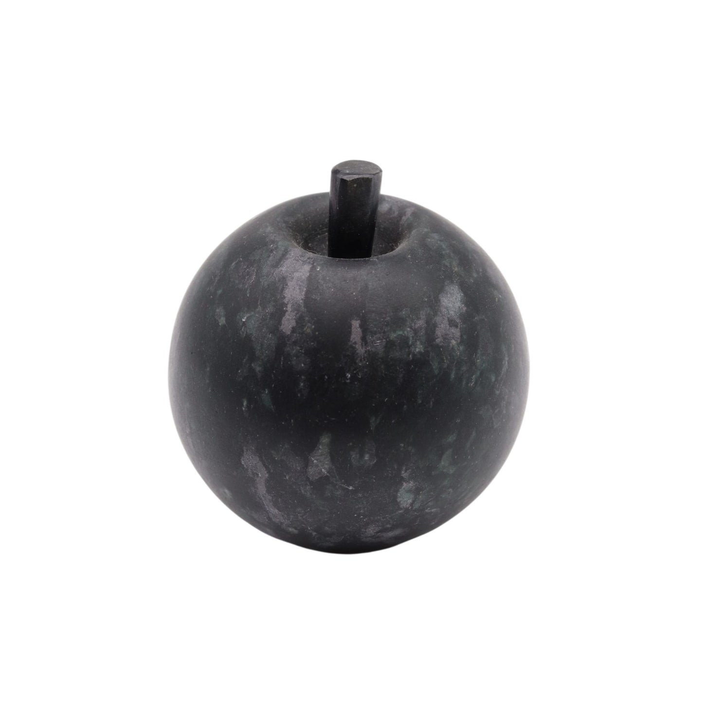 Mela decorativa in serpentino nero