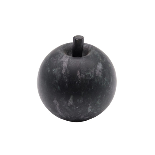 Mela decorativa in serpentino nero