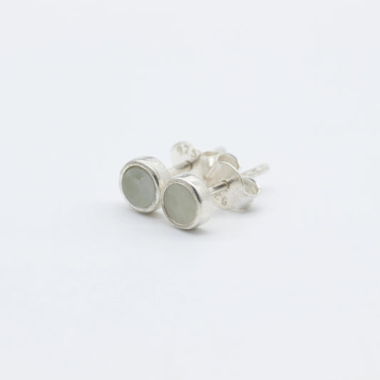 Earrings Made of Light Nephrite Jade from Valposchiavo