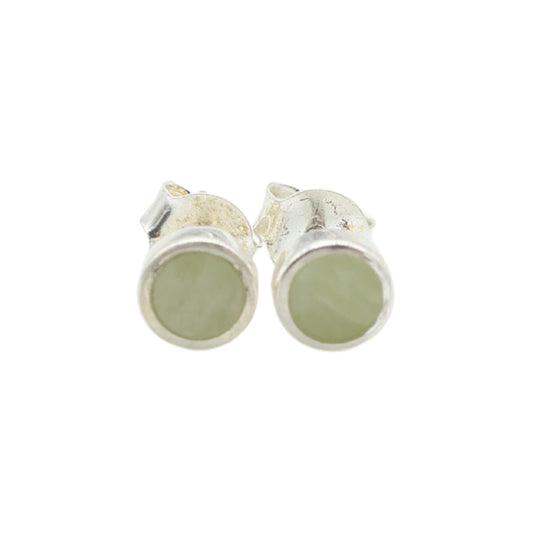 Earrings Made of Light Nephrite Jade from Valposchiavo