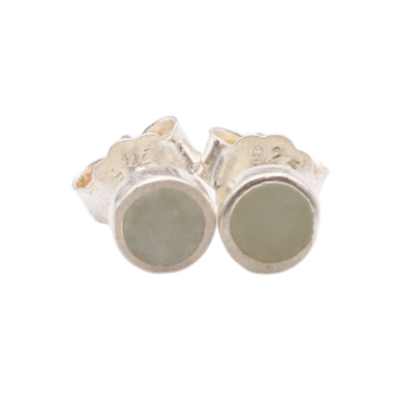 Ohrringe aus hellem Nephrit Jade aus der Valposchiavo