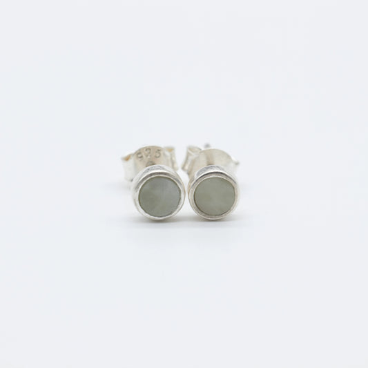 Earrings Made of Light Nephrite Jade from Valposchiavo