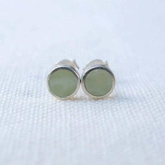 Earrings in Nephrite Jade from Valposchiavo