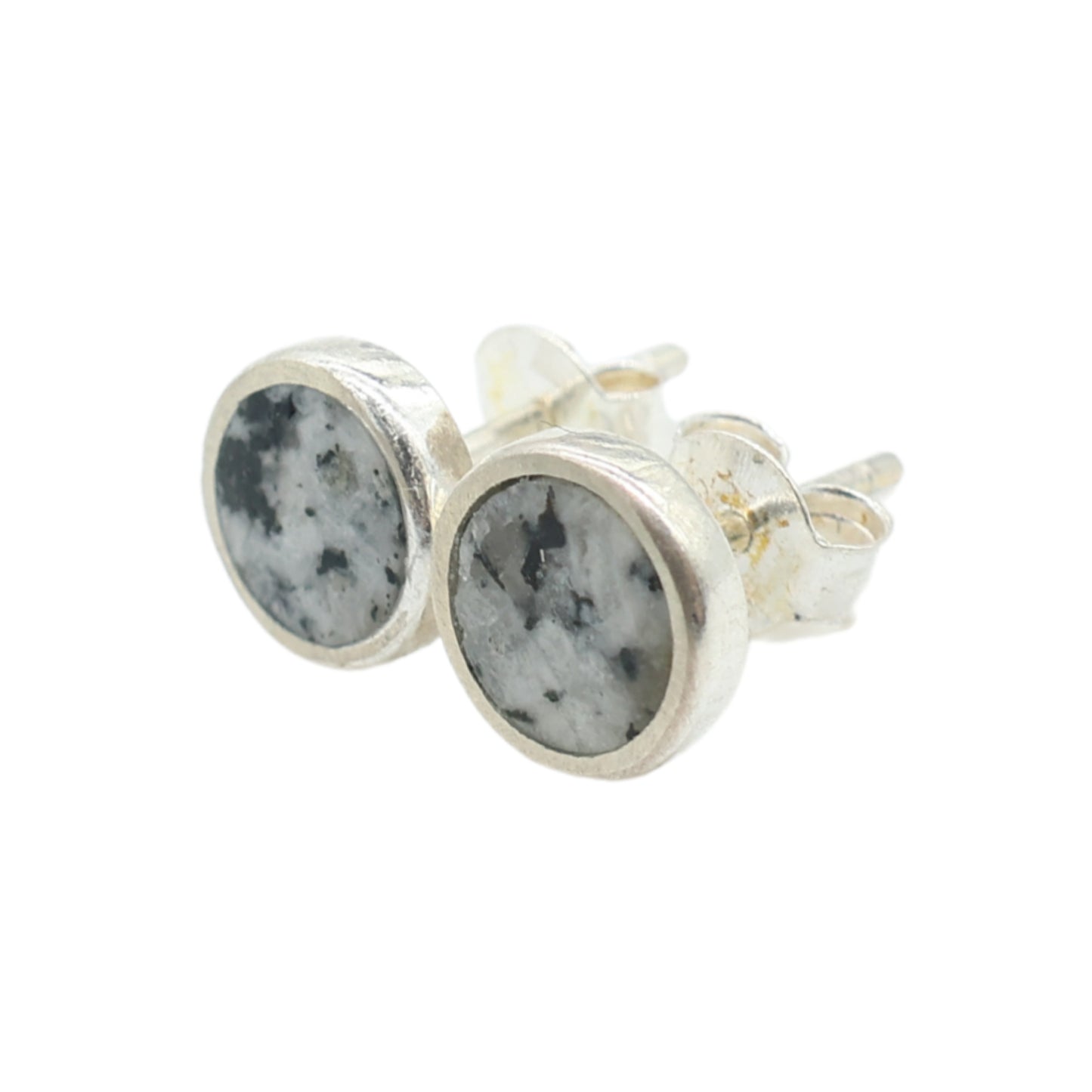 Earrings in Palü Granite from Valposchiavo