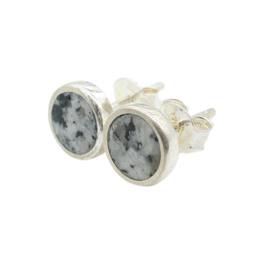 Earrings in Palü Granite from Valposchiavo