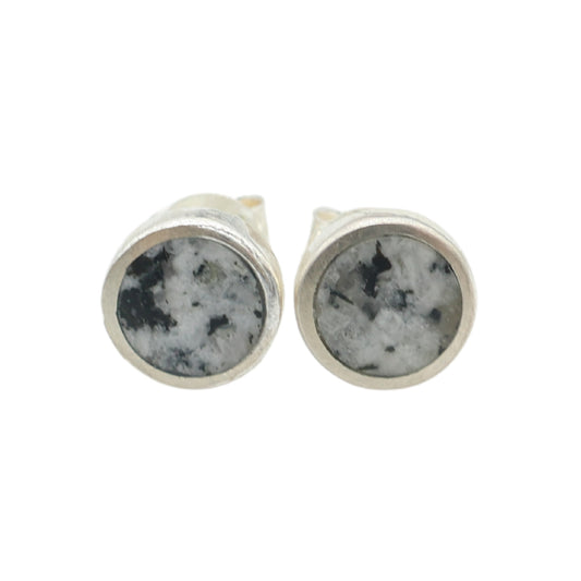 Earrings in Palü Granite from Valposchiavo