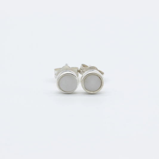 Earrings Made from White Sassalbo Marble from Valposchiavo