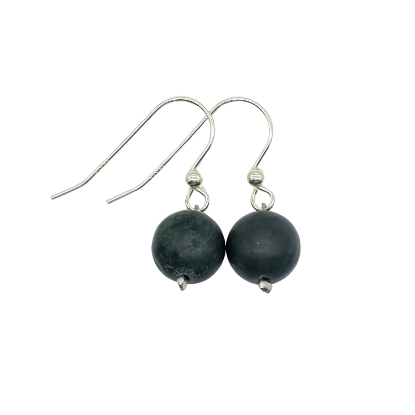 Drop Earrings in Black Serpentine from Valposchiavo
